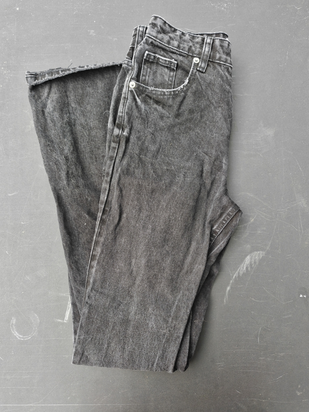 Zara Classic Black Denim Bell Bottom Jeans